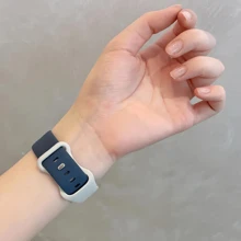 2入/包情侶彩色矽膠手錶帶,兼容 38/40/41/42/44/45/49mm 蘋果手錶ultra/se/9/8/7/6/5/4/3/2/1 - 彩色 - 查看 5