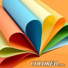 Green 100 Sheets/Pack A4 Colored Copy Handmade Paper, Multipurpose For Students And Kids' Handcraft, Printing And Copying Paper, Colored Paper - Green - View 5