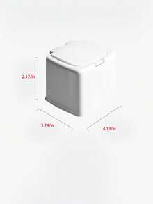 Mini Plastic Storage Box With Lid For Office Desktop Or Makeup Tool Storage, Dustproof And Easy Pull-out Design - White - View 2