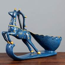 European Style Creative & Noble & Fashionable Blue Deer-shaped Modern Wine Cabinet Decoration Craft Wine Rack Suitable For Home Use - Blue - View 6