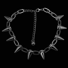 个性化嘻哈子弹铆钉金属粗链简约时尚手链/项链套装 - 鉚釘飾品 - 查看 8