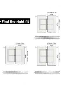 2 件組新型數位印花花卉窗簾,適合廚房、臥室、家居裝飾 - 彩色 - 查看 3