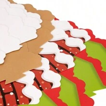 24pcs Christmas Cupcake Wrapper & Topper Set - Red - View 3