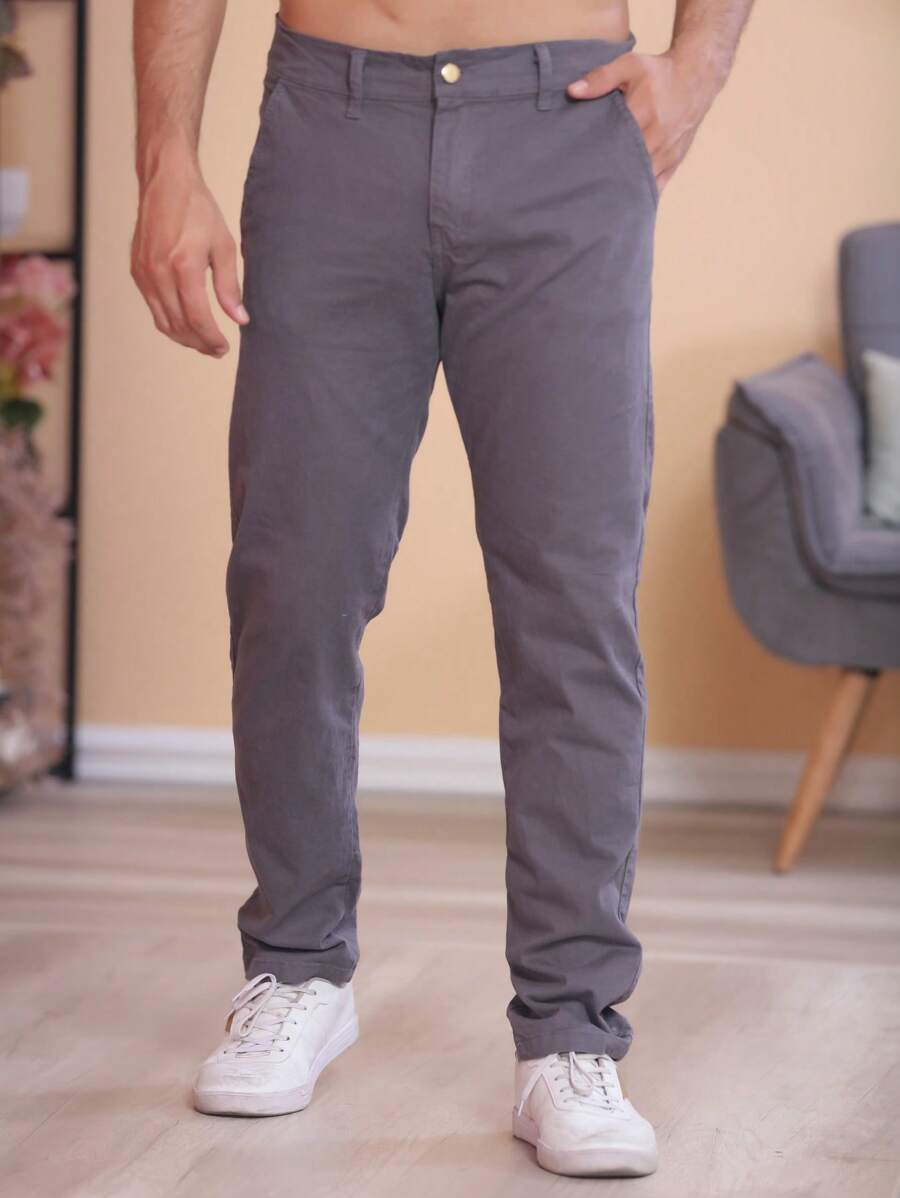 Men Pants - Dark Grey - View 1