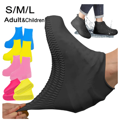 1pair Unisex Waterproof Silicone Non-Slip Shoe Covers, Suitable For Outdoor Rainy Days And Protecting Shoes For School,Office,Household,Travel, Back To School Supplies