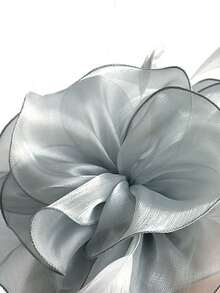 歐美風格網眼羽毛頭飾,帶花朵/優生帽/賽馬場復古面紗/時裝秀花卉髮飾,優雅