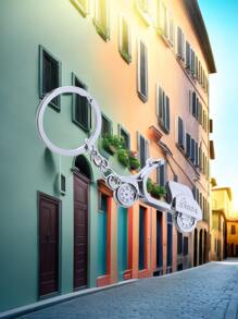 POLASUP 1pc Vintage Pedal Motorcycle Keychain/vespa Italian Souvenir & Street Style Electric Scooter Model/decompression Toy & Wholesale Keychain - Silver - View 1