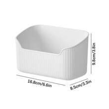 1pc Desktop Cosmetic Organizer, Bathroom Tabletop Storage Box For Cosmetics And Toiletries,Room,Home,Bedroom,Bathroom,House,Pink Room,Living Room Decor,Travel Stuff,Gift Bag,Gifts For Mom,Dad,Men,Friends,Teacher,Birthday,Wedding,Desk,Shelves,Accessories,Gift Boxes,Funny Gift,Storage,Makeup Brush Holder