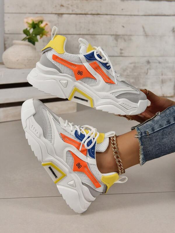 Neuheiten Chunky Schuhe Für Damen, Koreanischer Stil Casual Sport Sneakers Für Studenten Im Sommer Und Im Herbst