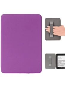 Capa Case  Kindle  11 Geração  Tela 6,0 - 2022   C2V2L3   Com Alça Função Hibernar e Fechamento Magnético - Roxo - Visão 1
