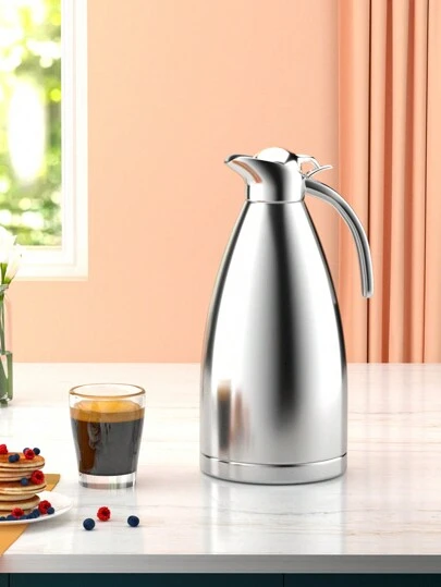真空隔熱不鏽鋼咖啡壺 - 歐式保溫壺和熱水器,雙層隔熱壺,可盛裝茶、水和飲料,是您早晨的溫暖伴侶