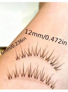 5 对火焰图案假睫毛，透明细茎，全条状假睫毛，睫毛，睫毛，假睫毛 - 自然纖長款 - 查看 2