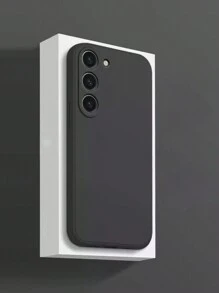 Apple Basic Phone Cases Liquid Silicone Phone Case Compatible With Samsung S23, S23 Plus, S23 Ultra, Iphone - Black - View 1