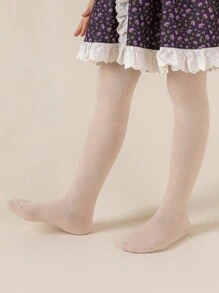 4pairs Girls' Solid Color Tights For Everyday Wear - Multicolor - View 4