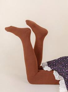 4pairs Girls' Solid Color Tights For Everyday Wear - Multicolor - View 8