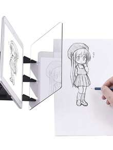 1 Pieza Mesa De Proyección De Dibujo Para Copiar Dibujos En Color Gris - Gris - Ver 4