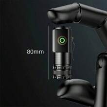 1入高功率3led小型手電筒2000流明sst20可攜式edc手電筒type-c充電式帶磁性尾燈露營燈 - 黑色 - 查看 5