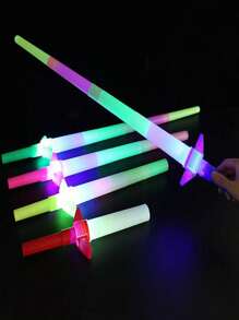 四節發光棒收縮棒派對閃光棒四節伸縮發光棒玩具(本產品手柄顏色隨機發貨,四款產品發光效果相同) - 彩色 - 查看 2