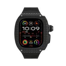 Richard's Modified Stainless Steel Mesh Watch Band Compatible With Apple Watch Ultra 2 And Ultra 1 - Black - View 3