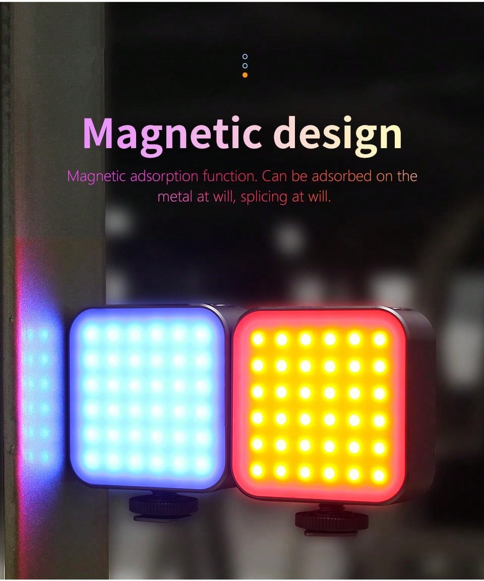 Portable RGB Video Light for Photography, 5W 360°Full Color Double ...