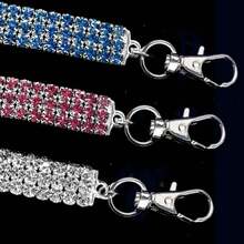 1入寵物項圈三行彈性寵物鑽石項鍊吊墜鏈貓狗項圈寵物用品 - 藍色 - 查看 6