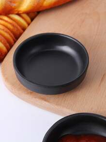 2pcs Black Leaf Shaped Seasoning Dishes, Sauce Dipping Bowl, Appetizer Plates,Kitchen,Christmas Gift,School Supplies