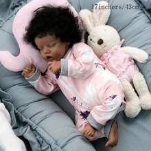 重生婴儿娃娃非洲裔美国人硅胶四肢逼真婴儿娃娃，身体柔软，生日礼物，圣诞节/万圣节/感恩节礼物，家居装饰 - 紅色 - 查看 6