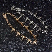 个性化嘻哈子弹铆钉金属粗链简约时尚手链/项链套装 - 鉚釘飾品 - 查看 10