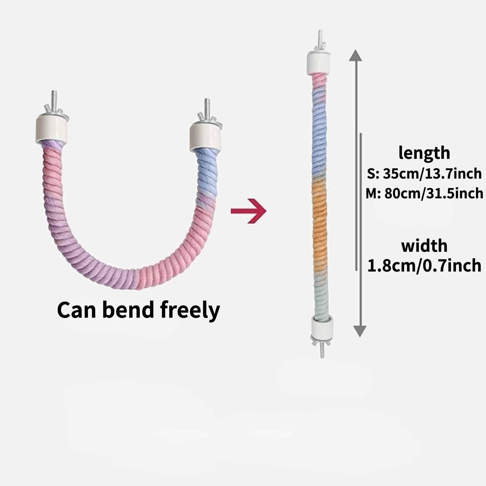 View of Parrot Climbing Rope Perch Stand With Flexible Bendable Play Ladder ...