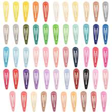 30pcs Random Color Cute Geometric Design 5cm Resin Drop Hair Clips Set, Retro, Fashionable, Simple, Daily Wearing, Gift, For Girls - Multicolor - View 7