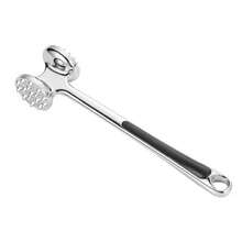 1pc Creative kitchen meat hammer double-sided meat hammer pork steak hammer broken tendons tender meat floss hammer - Silver - View 4
