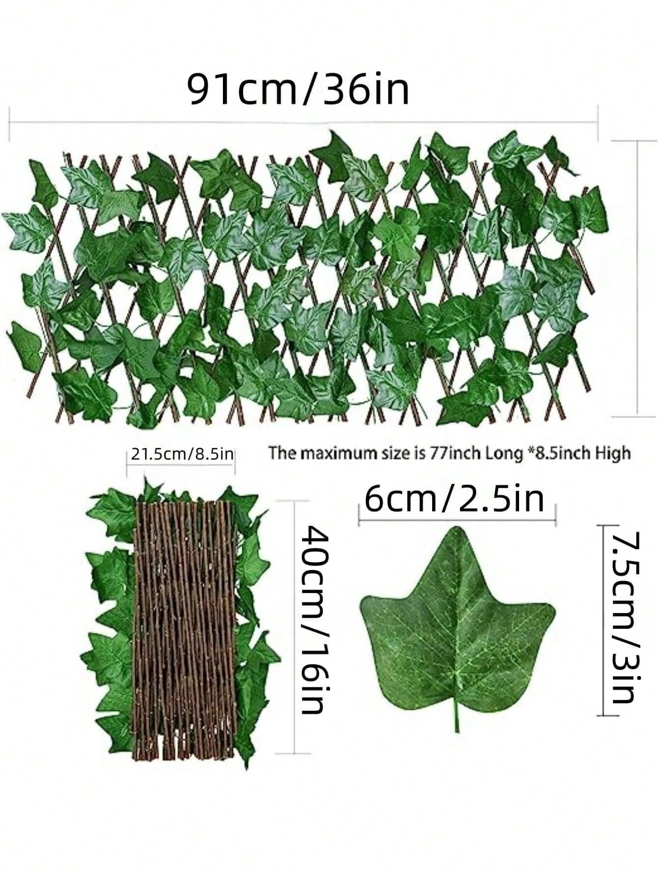 1pc Artificial Expanding Fence Wood Trellis Fence For Balcony Garden