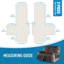 1/2/3 Seat Waterproof Recliner Sofa Cover, Non Slip Recliner Chair Covers, Washable Reclining Couch Cover Outdoor Cushion Covers Garden Furniture Protector With Elastic Straps Pocket For Pets, Cats, Dogs Chocolate Brown - 巧克力棕 - 查看 10