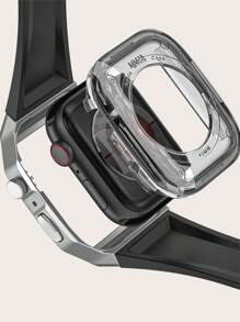 Zinc Alloy Modified Party Fashion Watch Case TPU Strap Protective Cover Integrated, Compatible With Apple Watch 8 S7 5 Ultra S8 SE6