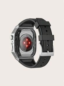 Zinc Alloy Modified Party Fashion Watch Case TPU Strap Protective Cover Integrated, Compatible With Apple Watch 8 S7 5 Ultra S8 SE6