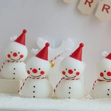 Nến, Nến, Nến thơm, Quà tặng lọ nến mùa thu, Nến người tuyết cho ngôi nhà thơm, Quà tặng mùa thu cho phụ nữ, nam giới, con gái, Nến đậu nành số lượng lớn, Nến hương thơm mùa thu, Đồ trang trí cho ngôi nhà bằng liệu pháp hương thơm - Đỏ - Xem 8