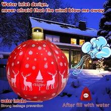 PVC Inflatable Christmas Ball, 24-inch Large Outdoor Inflatable Christmas Decoration Ball, Firmly Standing In The Yard And Swimming Pool Holiday Decoration - Red - View 4