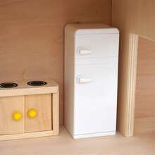 1入組1:12娃娃屋迷你家具模型套裝,沙發書櫃綠意裝飾-櫥櫃 - 白色 - 查看 5