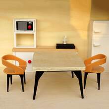 1入組1:12娃娃屋迷你家具模型套裝,沙發書櫃綠意裝飾-櫥櫃 - 白色 - 查看 4