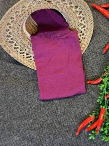 Women Knit Tops - Purple - View 2