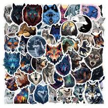 60PCS Wolf Stickers Animal Stickers Wolf Decal Wolf Gifts Wolf Stuff Vinyl Waterproof Stickers For Water Bottle,Computer,Laptop,Phone,Luggage,Notebook,Sticker Pack,Therian Tail,Dragon Sticker - Multicolor - View 5