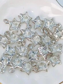 20入組/套水鑽星星DIY吊墜