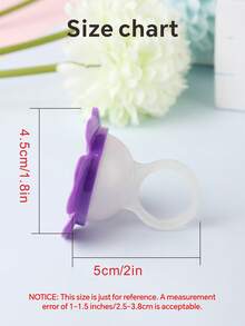 One Piece Hand-worn Hummingbird Flower Shaped Water Feeder Ring - Purple - View 6