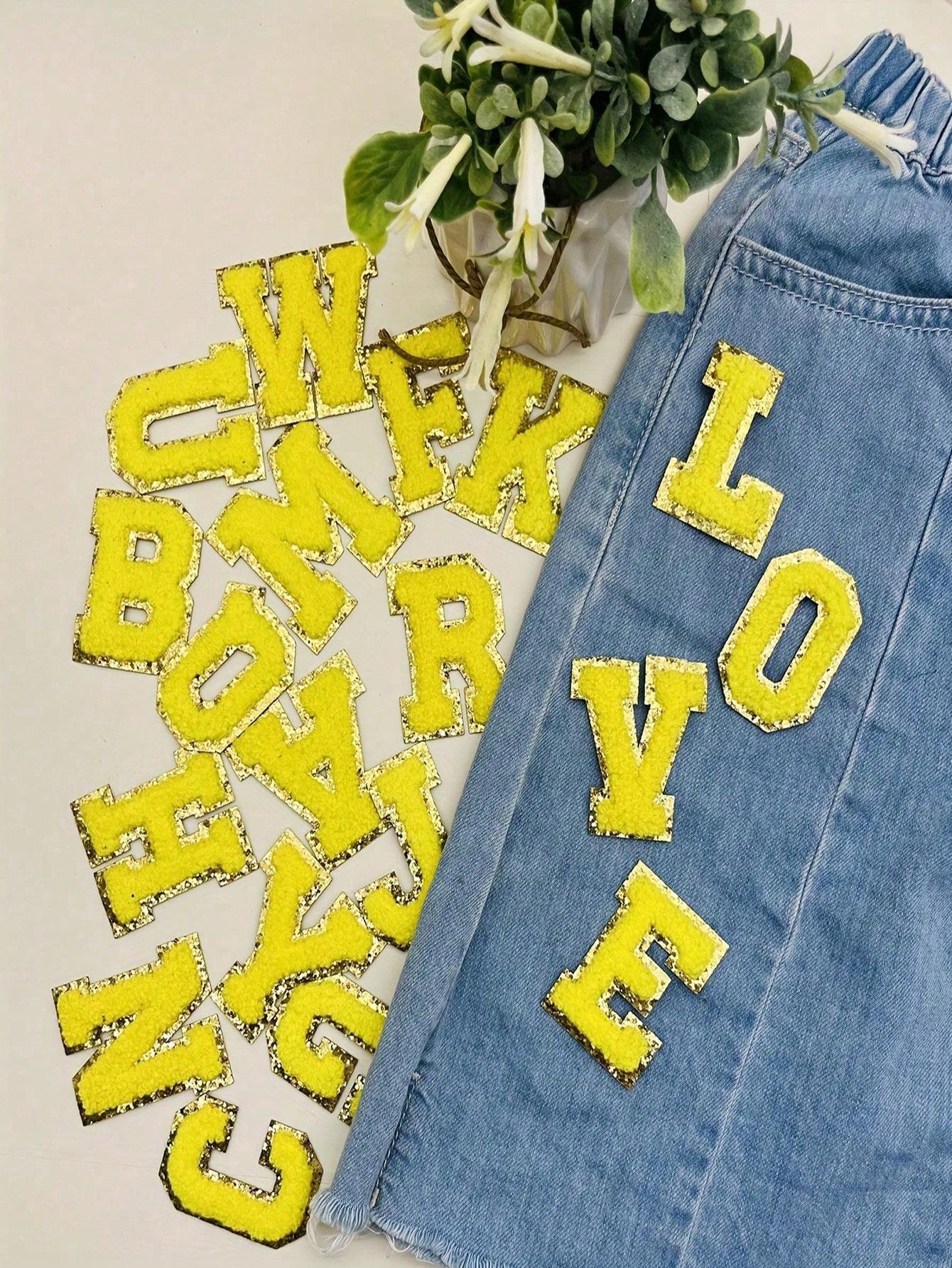 26pcs-yellow-chenille-sewing-letters-a-z-patches-for-handmade-diy