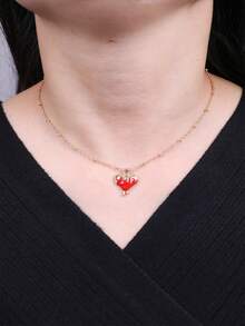 1pc Silver Color Star Shaped Necklace For Women - Silver - View 8