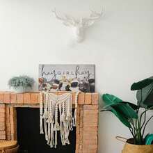 1入搞笑牛花紋壁畫,適用於家庭臥室廚房餐廳牆面裝飾 - 杏色 - 查看 3