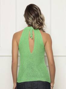 Women Knit Tops - màu xanh lá - Xem 5