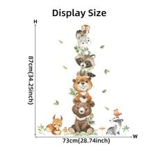 BRUP 1PC Cartoon Animals Wall Stickers For Kids Room Bear Rabbit Room Decoration,Stickers,Wall Decal, Vinyl Decal For Home Decorations,Spring Decoration Items Refresh Your Home,Rama Decoration Stickers - Multicolor - View 3