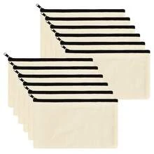 12入組布製筆袋,diy空白布袋,小拉鍊,伴娘禮物化妝包,diy、化妝、化妝品、化妝品、21×12公分米色布袋,化妝包 - 米色 - 查看 1