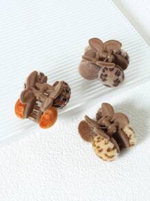 3入組可愛的櫻桃造型夾子,帶有絨毛裏布,是女孩髮飾的理想選擇,適用於秋季和冬季